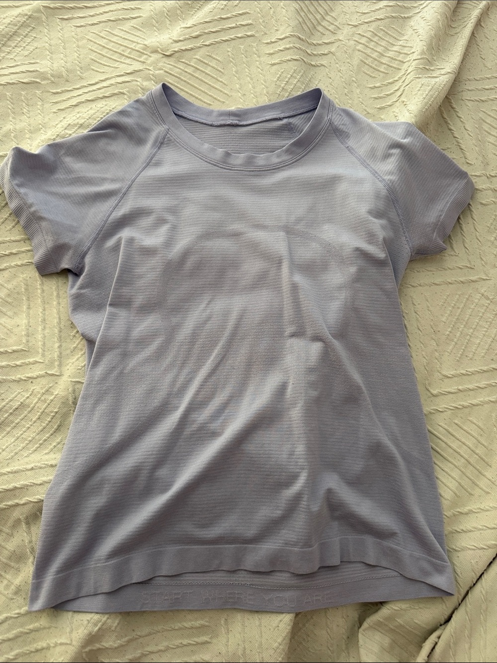 lululemon athletica Light Lavender Short Sleeve Crew